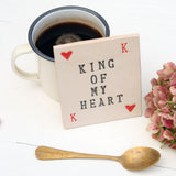 King Of Hearts Ceramic Coaster