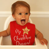 My First Christmas Dinner Baby Bib