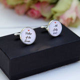 Personalised Silver Script Wedding Cufflinks