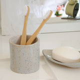 Blue Speckled Toothbrush Pot