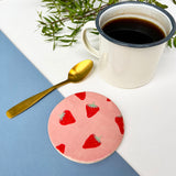 Colourful Fruit Themed Coasters, Set Of Four Ceramic Coasters