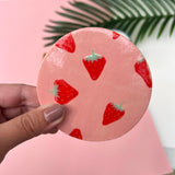 Colourful Fruit Themed Coasters, Set Of Four Ceramic Coasters