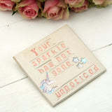 Sparkle Unicorn Ceramic Coaster