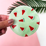 Colourful Fruit Themed Coasters, Set Of Four Ceramic Coasters