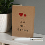 We Love You Nanny Card