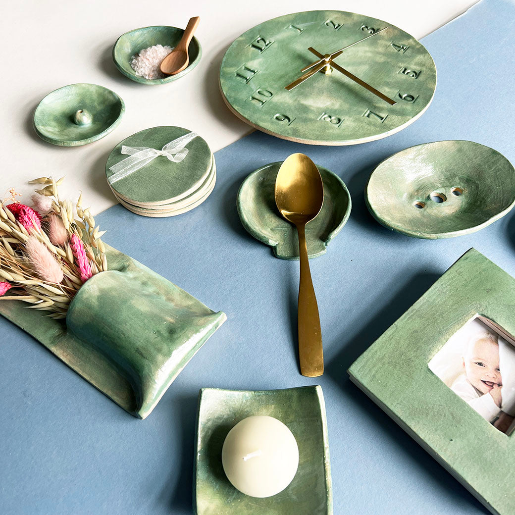 Plain Green Collection – Ceramic-Gifts | Juliet Reeves Designs