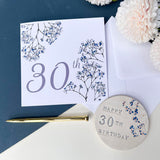30th Birthday Floral Coaster