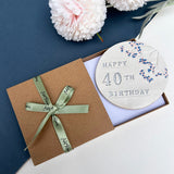 40th Birthday Floral Coaster