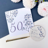 50th Birthday Floral Coaster