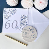 60th Birthday Floral Coaster