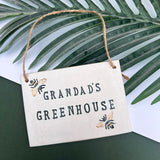 Grandad's Greenhouse Sign with Bees