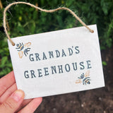 Grandad's Greenhouse Sign with Bees