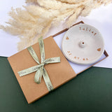 White And Gold Personalised Birthday Incense Dish