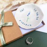 Floral Blue Engagement Dish