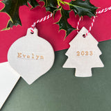 Personalised Christmas Decorations - Tree or Bauble