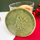 Green Christmas Tree Coasters