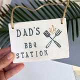 Dad's BBQ Station Sign