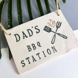 Dad's BBQ Station Sign