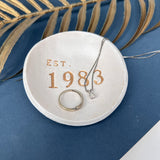 Established Personalised Year Ring Dish