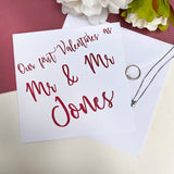 First Valentine's Day As Mr And Mrs Card