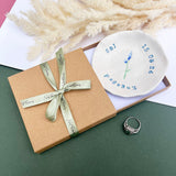 Floral Blue Engagement Dish