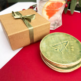 Green Christmas Tree Coasters