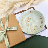 Green And Gold Engagement Ring Dish