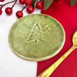 Green Christmas Tree Coasters