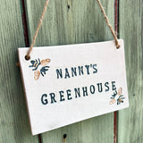 Nanny's Greenhouse Sign with Bees