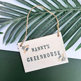 Nanny's Greenhouse Sign with Bees