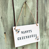 Nanny's Greenhouse Sign with Bees