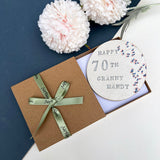 Personalised Floral Milestone Birthday Coaster