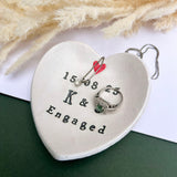 Black And Red Heart Shaped Engagement Dish
