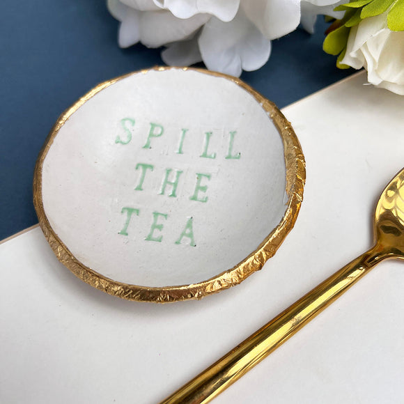 Spill The Tea - Tea Bag Saucer - Tea Gift Set
