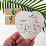 21st Birthday Hanging Heart