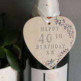 40th Birthday Hanging Heart