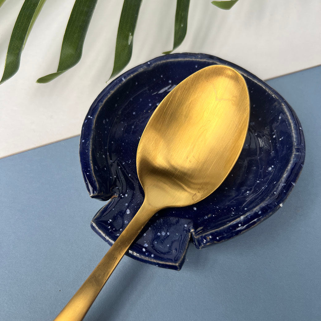 Signed Ceramic Spoon Rest Light Blue By online Gabrielle Pesadilla