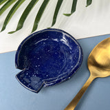 Dark Blue Speckled Spoon Rest