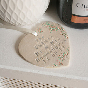 Personalised Ceramic The Future Engagement Heart