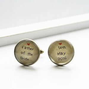 Antique Style Personalised Cufflinks
