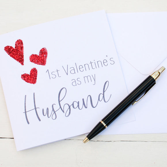 First Valentine's As Husband Card