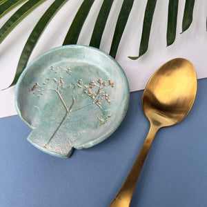Green And Gold Spoon Rest