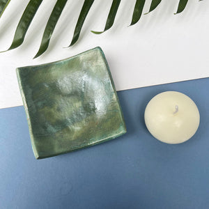 Plain Green Candle Holder