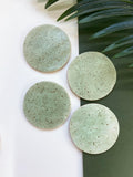 Green Speckled Coasters [Seconds Sale]