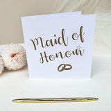 Maid of Honour Greetings Card