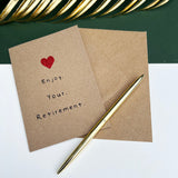Retirement Heart Ceramic Coaster - Personalised Options - Retirement Keepsake Gift