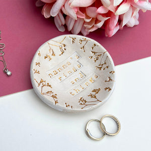 Rings and Things Ceramic Jewellery Dish - Handmade Personalised Ring Dish