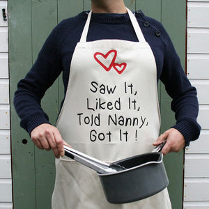 Saw It Told Nanny Cooking Apron