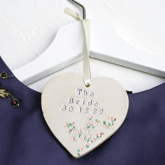 The Bride Floral Hanging Heart