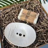 White Wild Flower Ceramic Soap Dish With Drainage